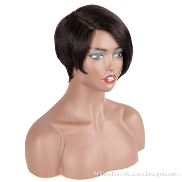 Rebecca Natural black Short Human Hair Wigs Wholesale Cheap Cut Short Human hair Wigs For Black Woman 100 human hair wigs